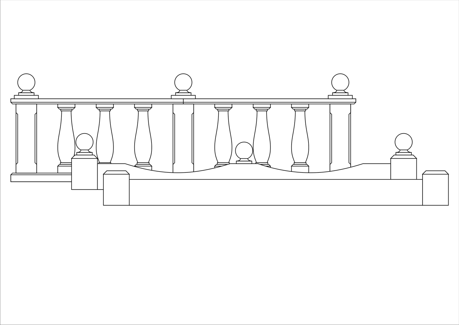 Поребрики,столбики, Шарики,Балюстрада <br>